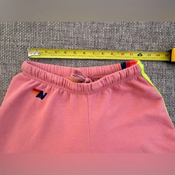 Aviator Nation 🌈 Pink Neon Stripe Zip Hoodie (M) & Sweatpants (XS) Set - Picture 10 of 10